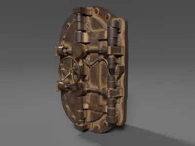 Industrial  Heavy Door  3D model