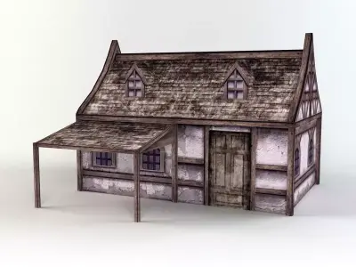 Old Folk House  Low-poly 3D model
