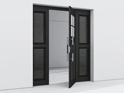 Aluminium door 83 3D model