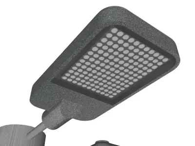 Concrete Lamp Post - Light Pole - Light Post - Street Light 02 3D model