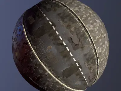 REALISTIC STREED ROAD PBR TEXTURE - SEAMLESS Texture