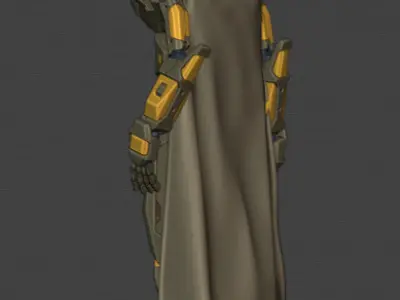 Realistic Metal Robot - Dorid Rigged Ready for Animation Low-poly 3D model