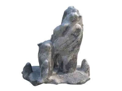 snow cliff   Low-poly 3D model