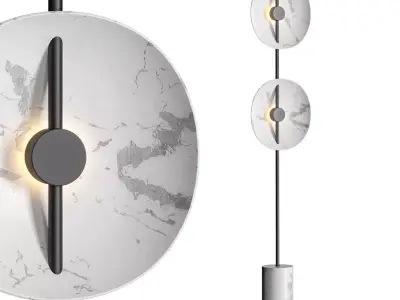 Double Moon Floor Lamp by Radilum 3D model