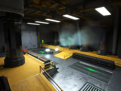Sci-Fi Lab Low-poly 3D model