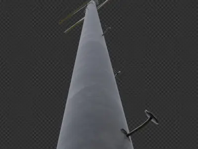 Electric Pole Rust and Clean 3D model