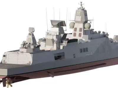 GENERIC DETAILED US NAVY MODERN DESTROYER 3D model
