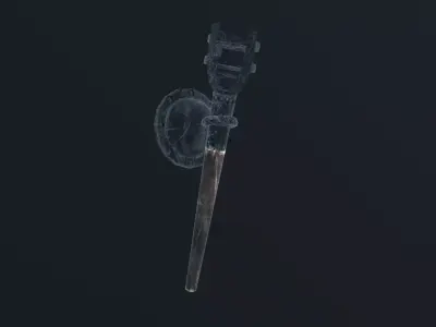 Medieval Torch Low-poly 3D model order