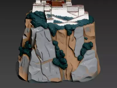 102Chinese style Potala Palace in Xizang 3D model