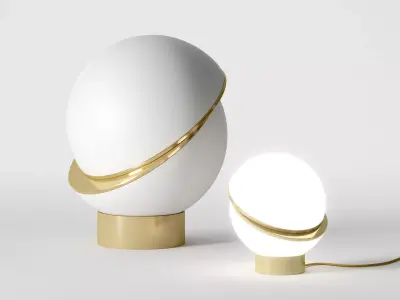 Crescent Table Lamp Free 3D model