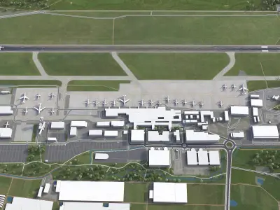 Nuremberg Airport Low-poly 3D model