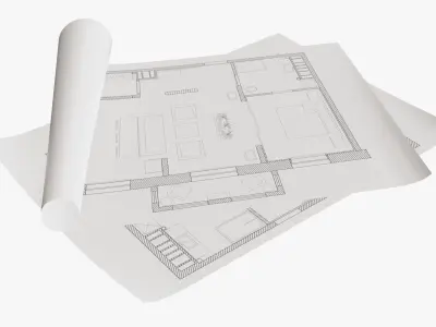  Sheets of paper 01 3D model