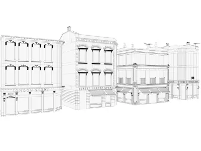 London houses 3 3D model