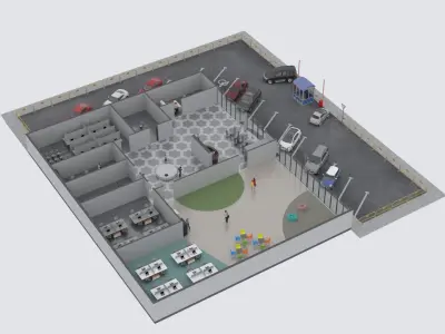 Office illustration  3D model