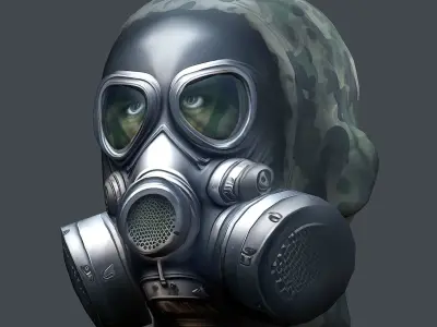 Helmet 3d model military combat Military scifi Low-poly 3D model get