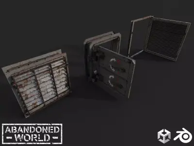 Hermetic Windows Low-poly 3D model