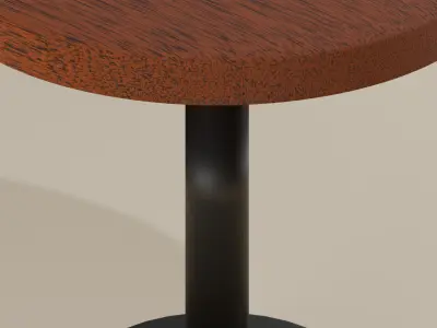 Classic Round Table Low-poly 3D model