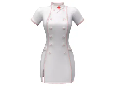 Mini Nurse Uniform Low-poly 3D model