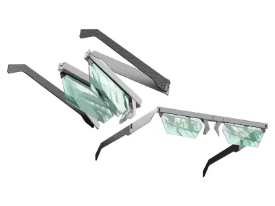 Futuristic Sci-Fi Glasses 3D model