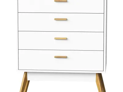 Chest of drawers Nordic Low-poly 3D model