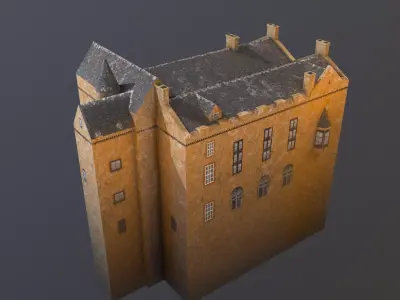 Barnbougle Castle Low-poly 3D model