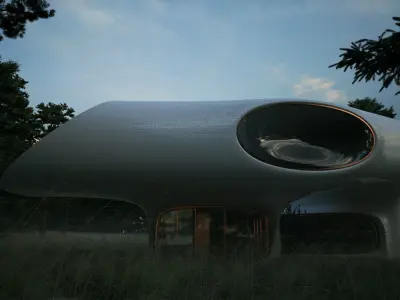 Organic design Minimalist Modern Villa  3D model