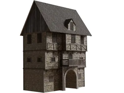Medieval house  3D model shop