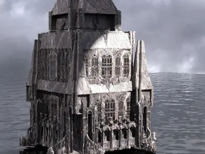 Cult Marshes Tower Tall 3D model