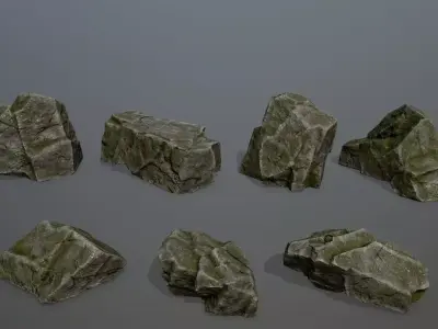 Rock Set 17 Low-poly 3D model