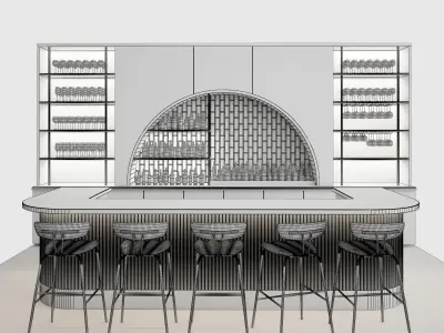 Restaurant bar 5 3D model