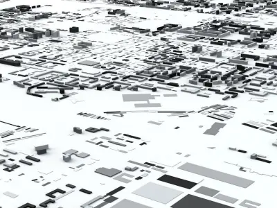 Samara Streets and Buildings 3D model