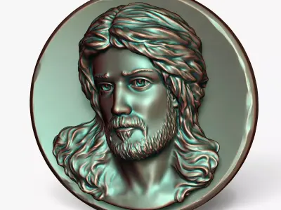 Jesus Christ 3D Wall Sculpture Religious Bas Relief Decor 3D print model