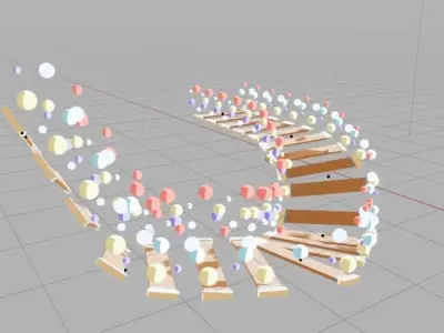 Infinite bridge generator - Sky Bridge - customizable model Low-poly 3D model