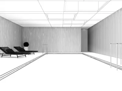 Swimming Pool Scene 3D model purchase