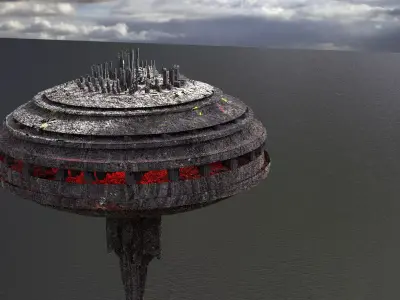 Space station port base 3D model