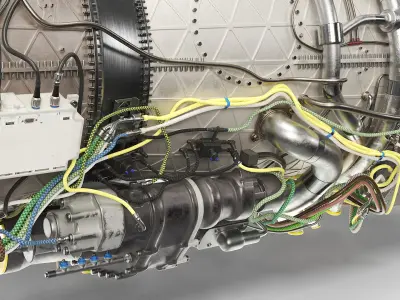  Pratt Whitney F135 Fighter Engine Metallic 