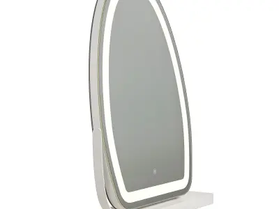 Cosmetic mirror with backlight Low-poly 3D model