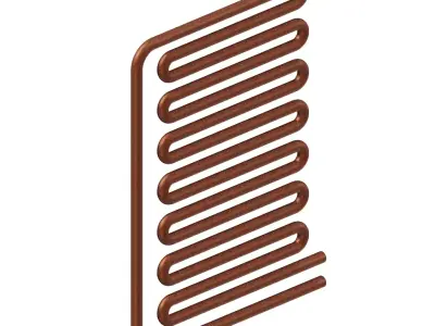 Rusty Refrigerator Condenser Coil 3D model