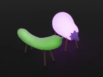 Indirect lighting of spirit horses 3D model