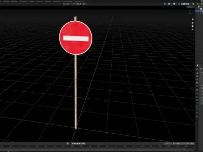 Hong Kong Stop Sign 3D model