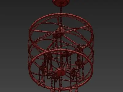 9 Light Pendant 3D model
