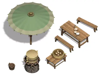 Beijing City Street - Baozipu 3D model