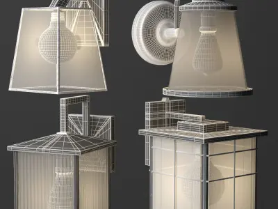 Industrial Lighting Set 3 3D model