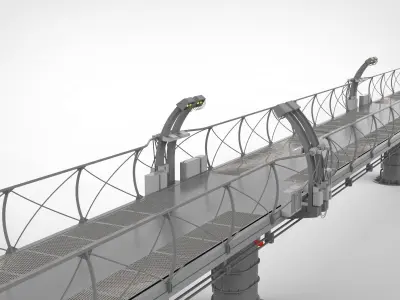 sci-fi bridge 1 3D model