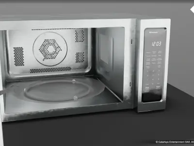 Microwave Low-poly 3D model