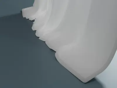 Tulle curtain 3D model