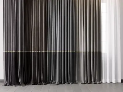 hadi curtain 84 Low-poly 3D model