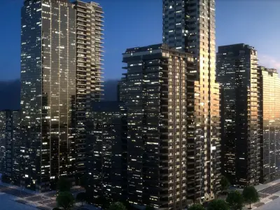 City Block Type B30 3D model