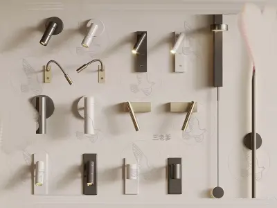 Modern chandelier combination 3D model download Low-poly 3D model