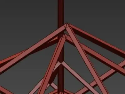 Cubist Small Chandelier Black 3D model